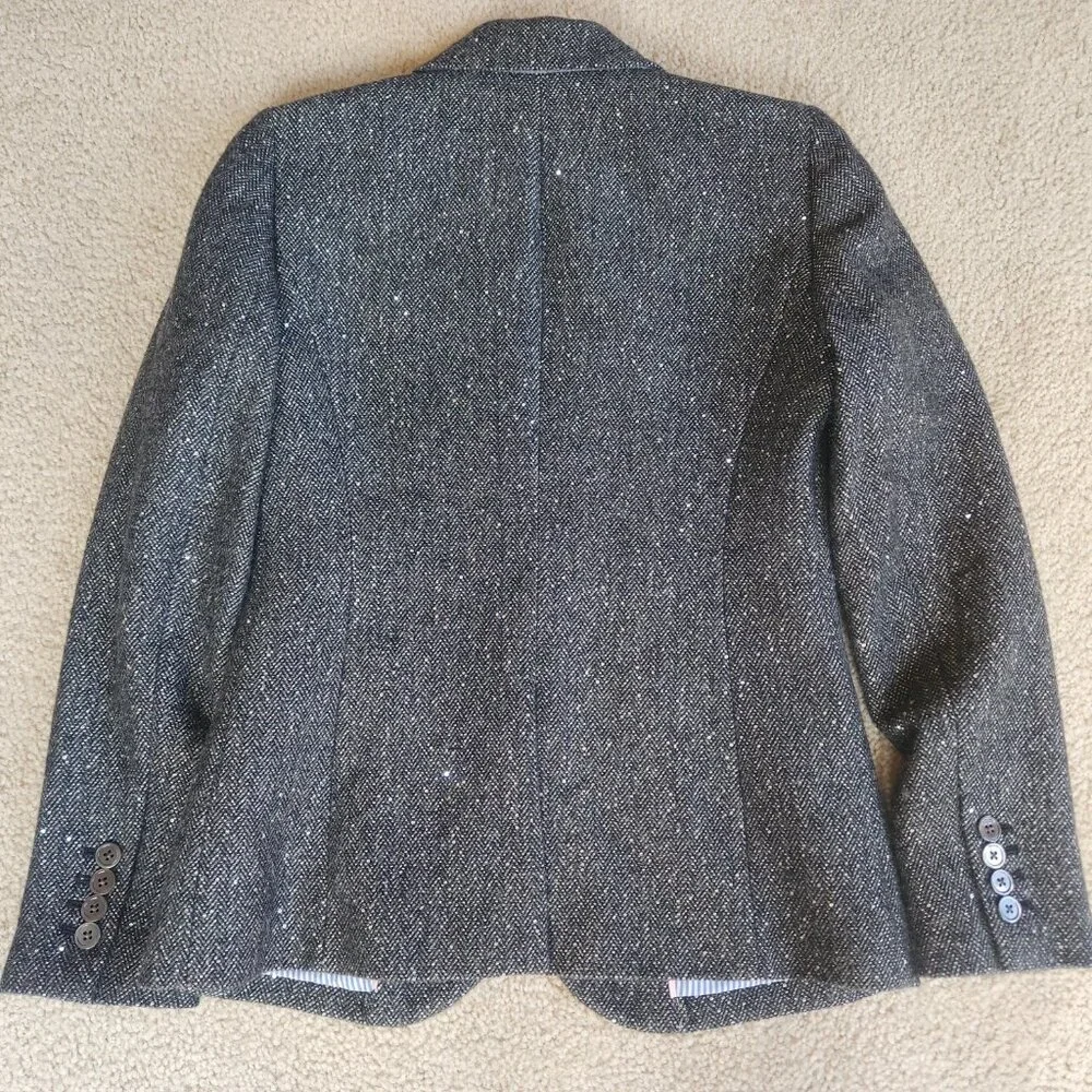 NWOT Sparkle Sequin Campbell Donegal Blazer Herringbone - Picture 11 of 12